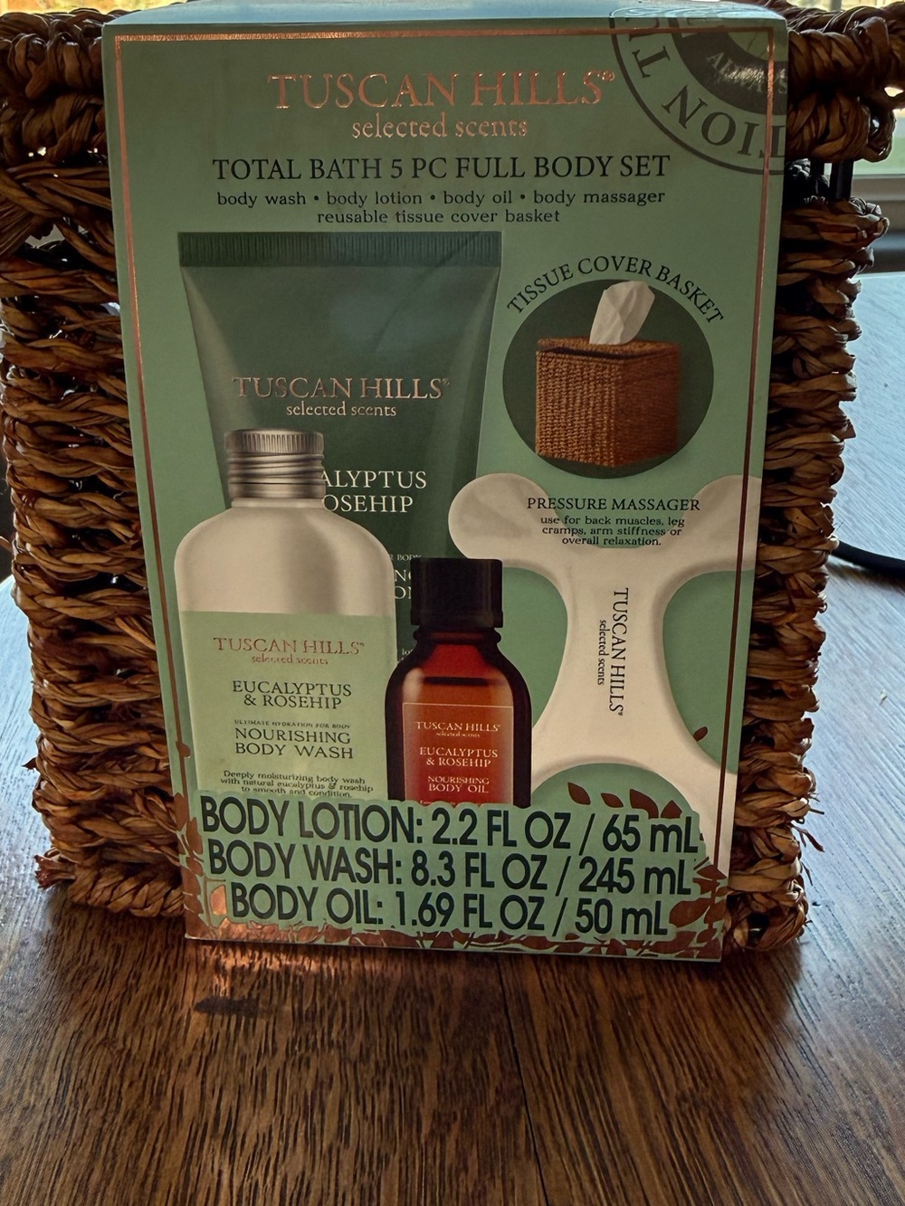 Tuscan Hills Eucalyptus & Rosehip Bath Set - Mint Green